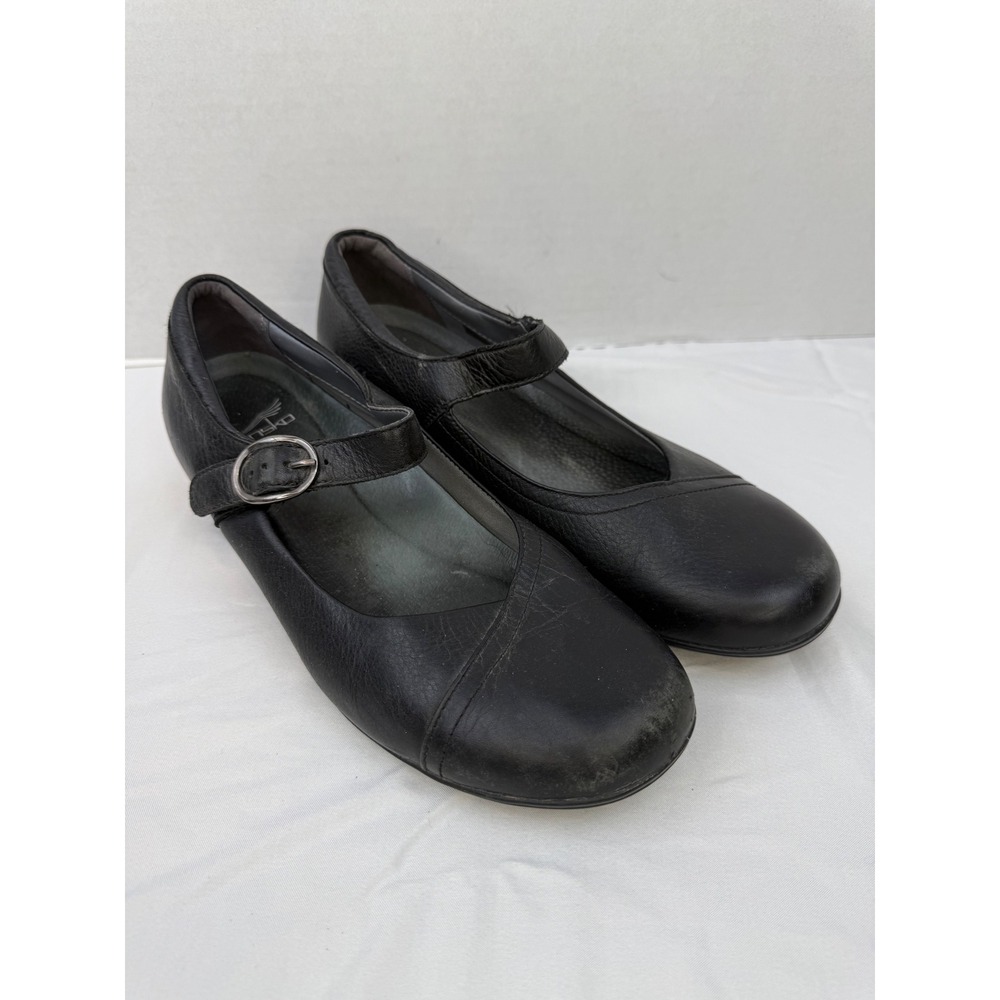 Dansko Black Leather Mary Jane Buckle Strap‎ Comfort Shoes Womens 41